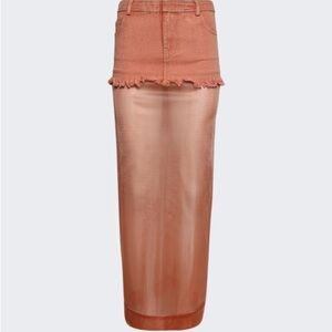 Christopher Esber Denim Column Waist Skort